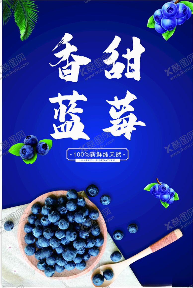 编号：55878702030451473050【酷图网】源文件下载-蓝莓海报