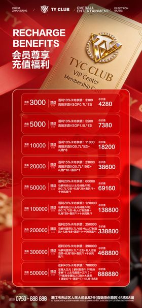酒吧会员卡vip充值海报酒吧海报