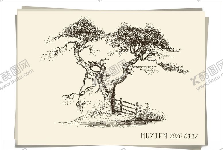 编号：60037810012053058753【酷图网】源文件下载-树边风景