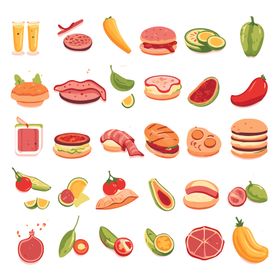 卡通食物插画