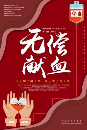 无偿献血展板站宣传展板海报义务
