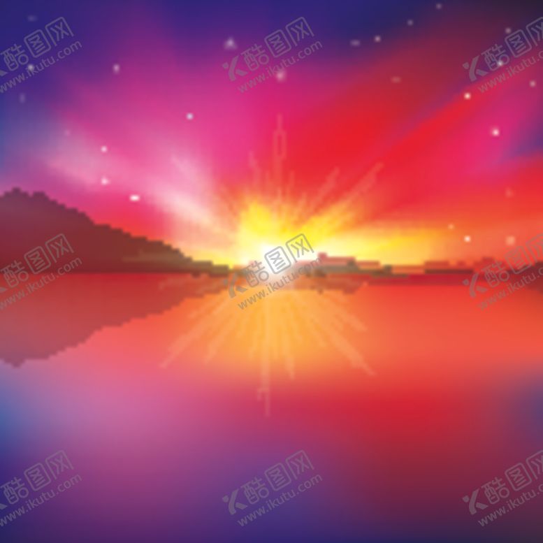 编号：87091710292147427776【酷图网】源文件下载-唯美海报背景风景日出极光素材