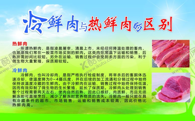 编号：23255107140409491351【酷图网】源文件下载-冷鲜肉与热鲜肉的区别