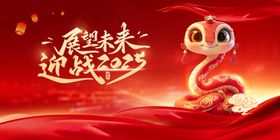 蛇年展板春节晚会快乐2025