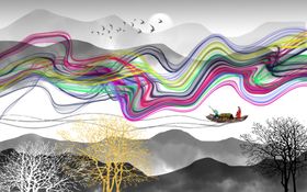 山水背景墙