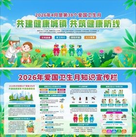 爱国卫月主题宣传海报