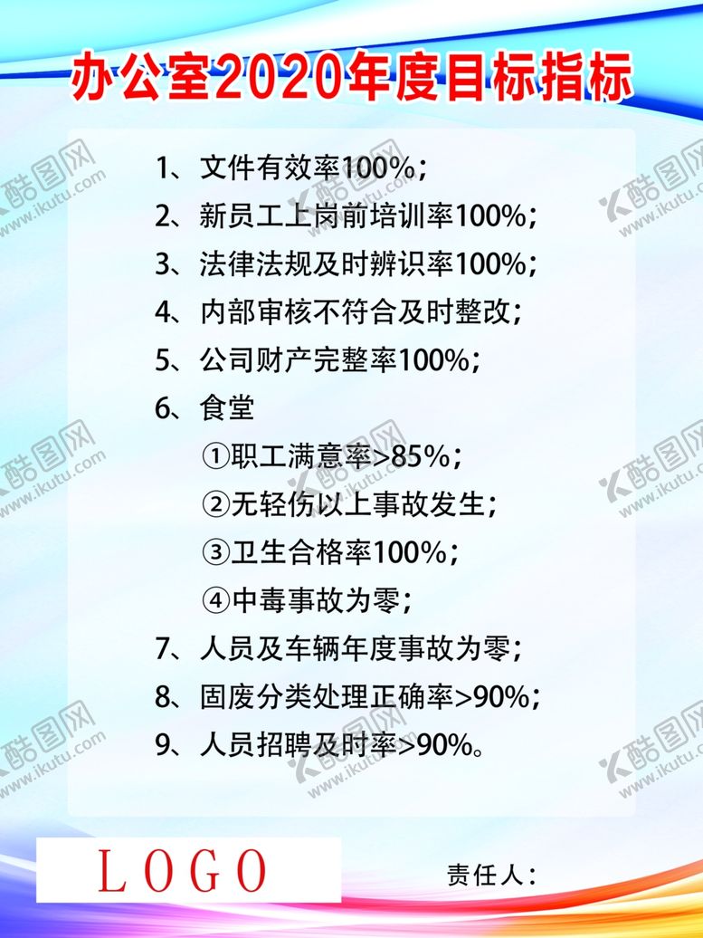 编号：14594309151119309183【酷图网】源文件下载-办公室2020年度目标