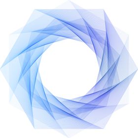 六边形旋转线条科技素材