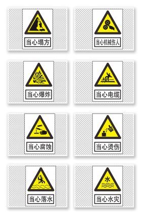 安全生产禁止标志危险标志