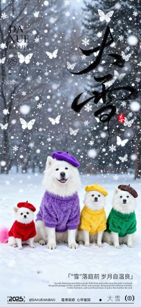 大雪二十四节气滑雪雪地