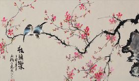 花鸟画背景墙