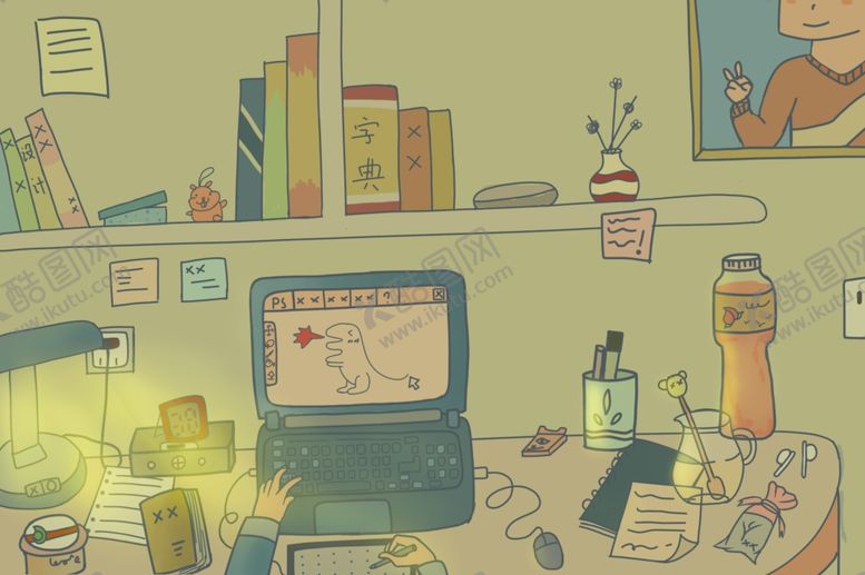 编号：17851207070223248997【酷图网】源文件下载-创意书桌