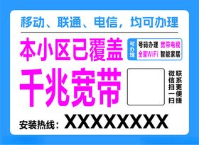 本小区已覆盖千兆宽带