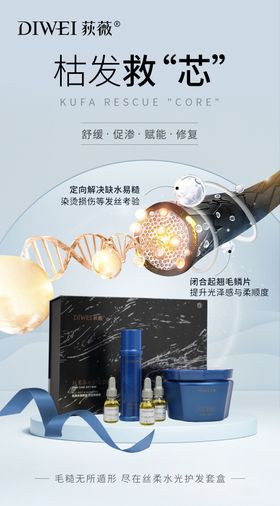 修护发芯护发套盒海报
