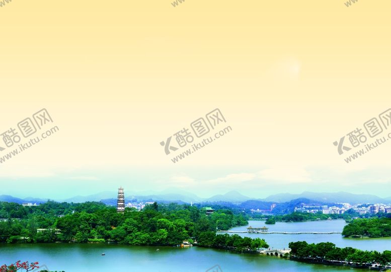 编号：42071906262340386503【酷图网】源文件下载-绿色山水画拍摄摄影