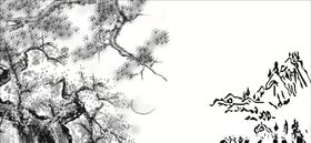 水墨树
