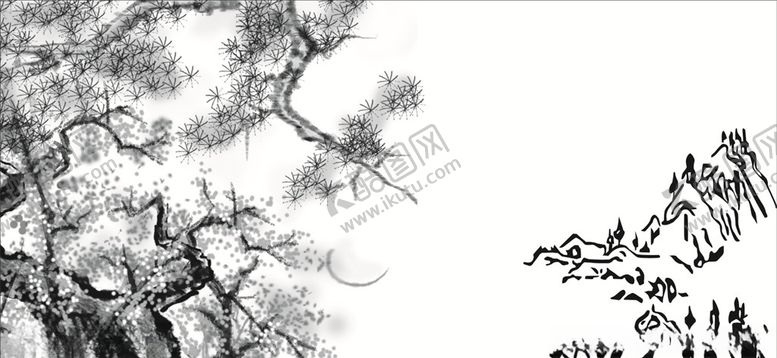 编号：18847606151003143387【酷图网】源文件下载-水墨树
