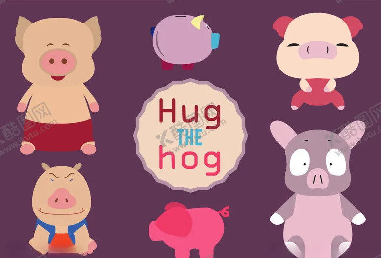 编号：49227306181504145749【酷图网】源文件下载-矢量猪