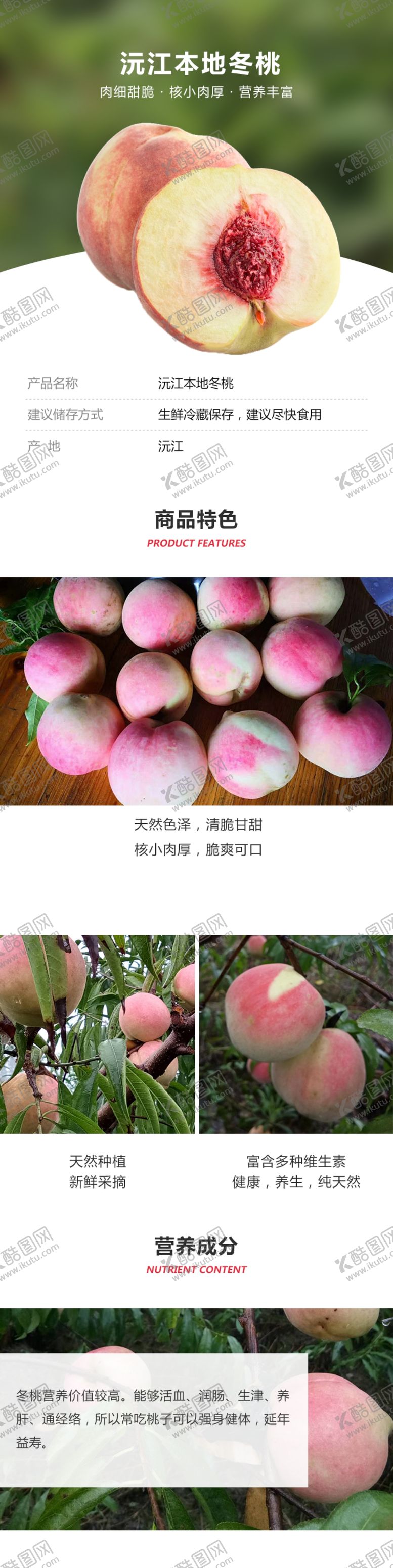 编号：36958507050055002443【酷图网】源文件下载-沅江本地冬桃详情页