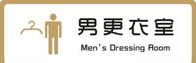 标识牌男更衣室