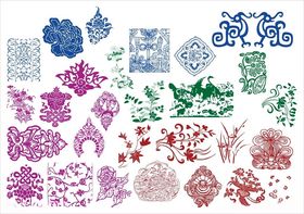 花纹花边传统图案装饰雕花