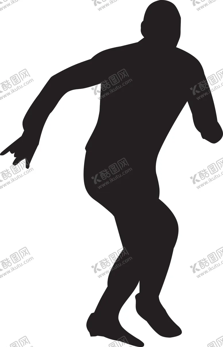 编号：58654207021243465815【酷图网】源文件下载-运动员剪影