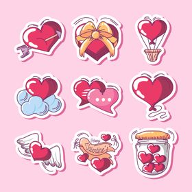 爱心贴纸