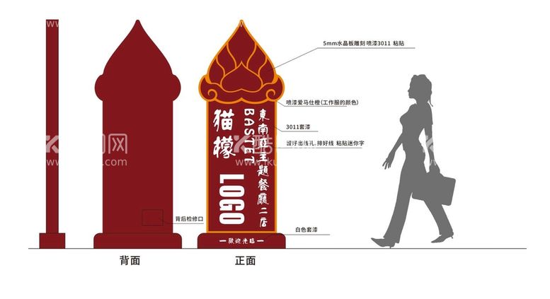 编号：20534511110123087141【酷图网】源文件下载-泰式东南亚风格标识牌