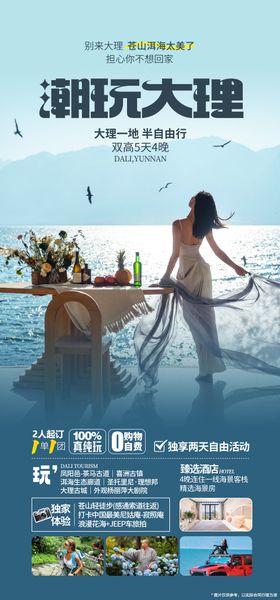 潮玩大理旅游海报