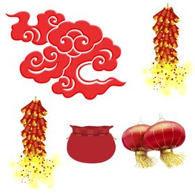 新年素材祥云祥云图水纹卡通祥云