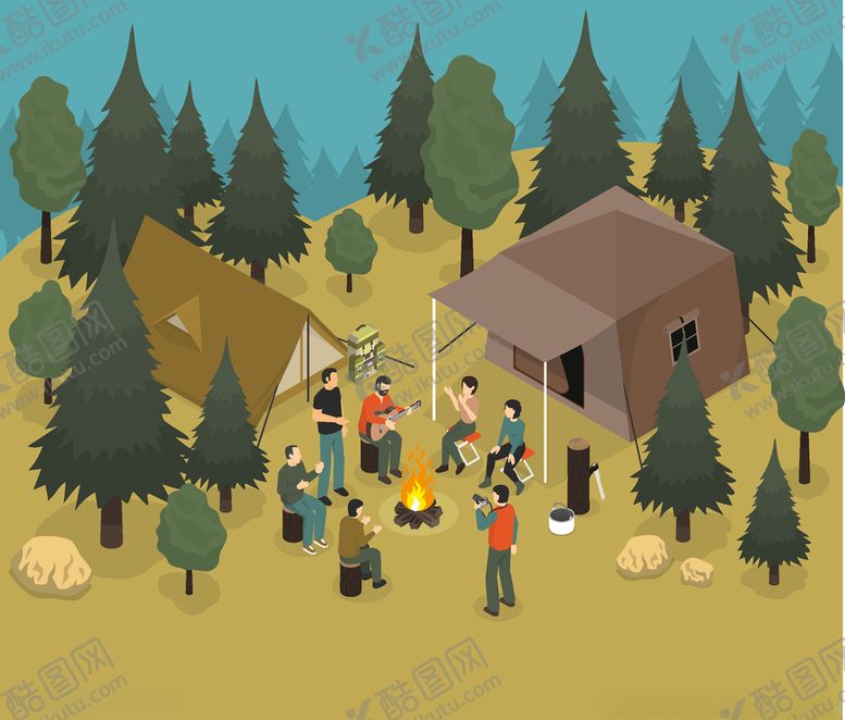 编号：59217509200050566602【酷图网】源文件下载-露营