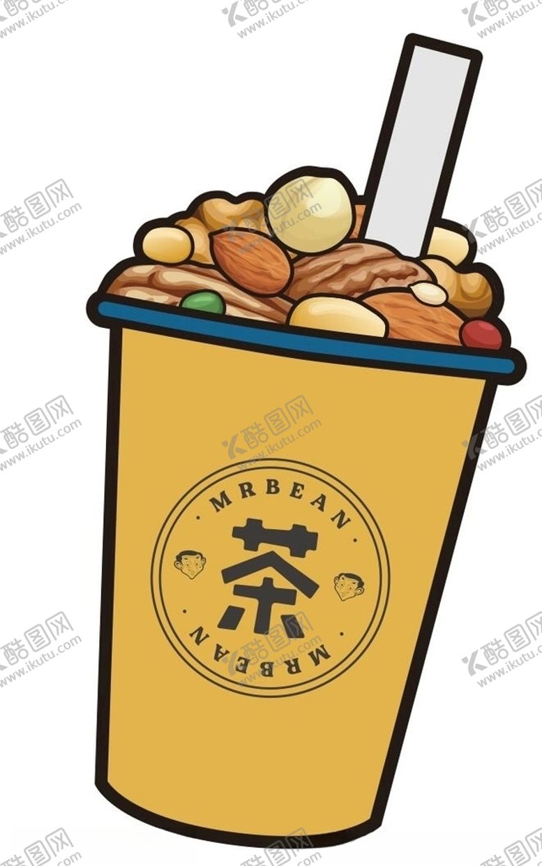 编号：96318305131254089703【酷图网】源文件下载-憨豆先生奶茶