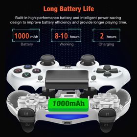 PS4无线手柄白色手柄电池