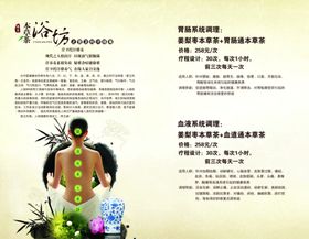 养生健康海报温泉泡澡中医馆SPA文化