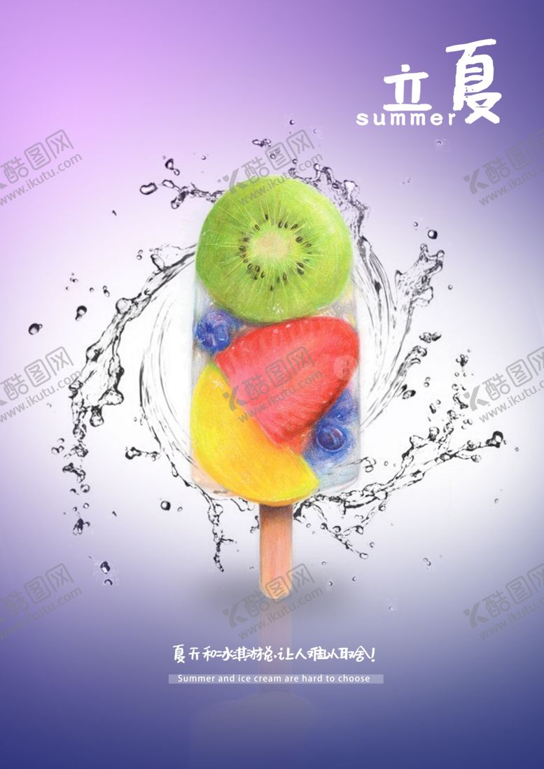编号：79361505181915107240【酷图网】源文件下载-立夏夏天冰淇淋海报