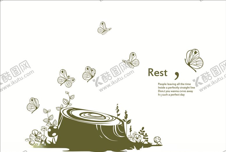 编号：21928110211251488308【酷图网】源文件下载-树根蝴蝶