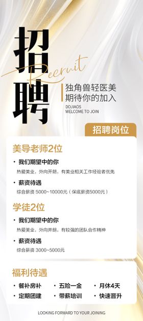 招聘海报简约募