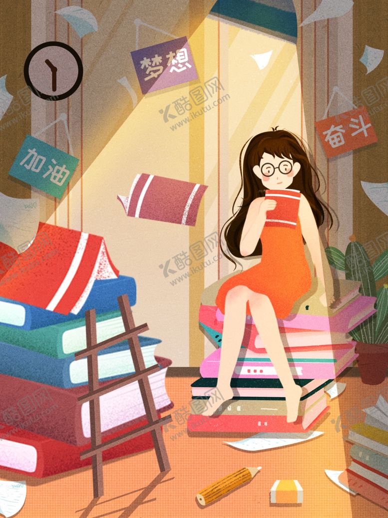编号：92915610202057437439【酷图网】源文件下载-学生校园生活插画