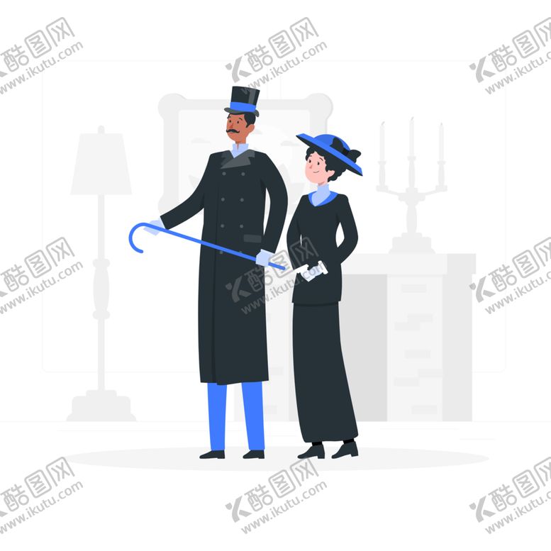 编号：49473102050505531345【酷图网】源文件下载-卡通夫妇