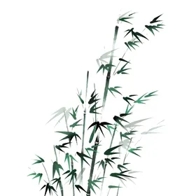 竹子玄关走廊画新中式装饰画画欣赏