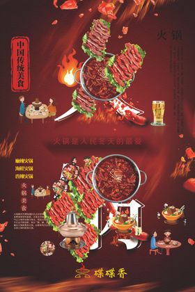 火锅展板