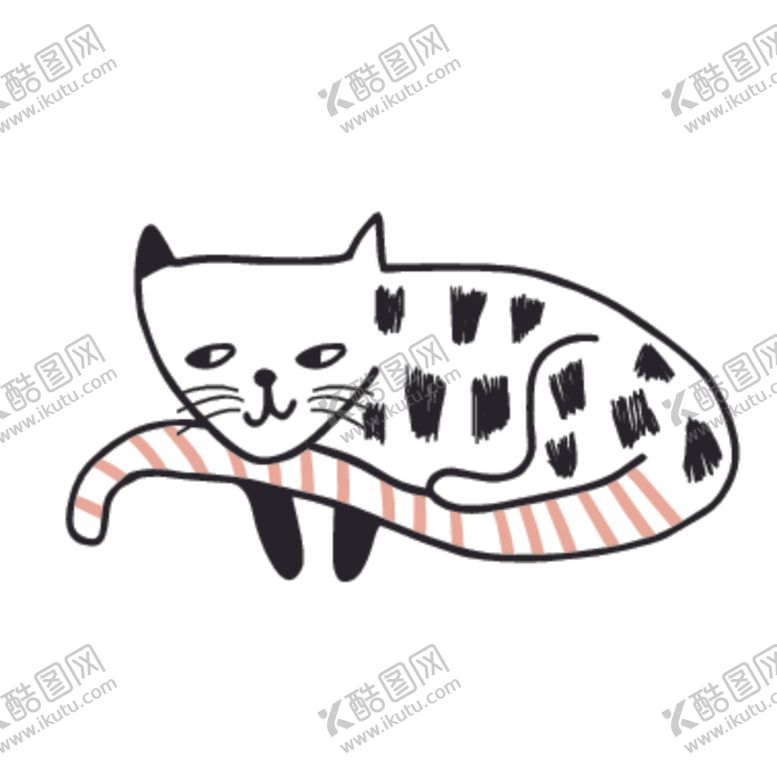 编号：91524409202304228513【酷图网】源文件下载-猫咪主题插画图案