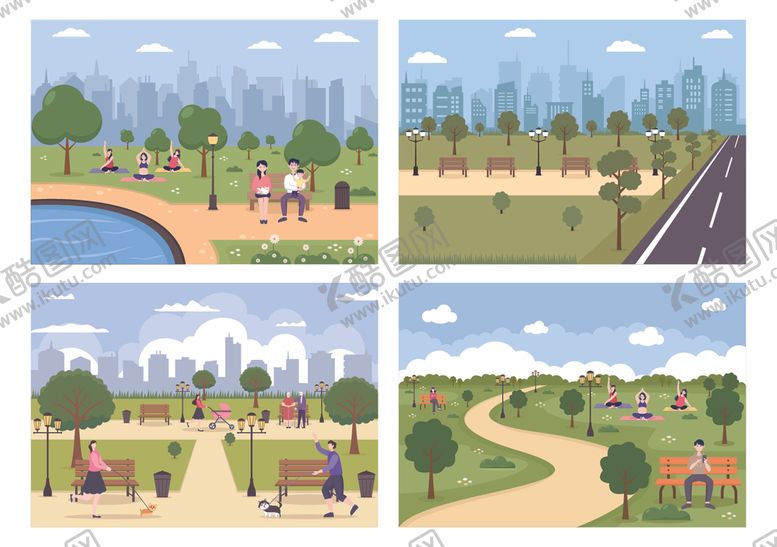 编号：45518504021248002562【酷图网】源文件下载-公园插图