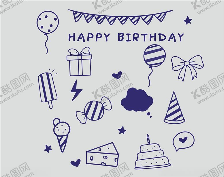 编号：70626409270134518185【酷图网】源文件下载-生日派对矢量卡通素材图片