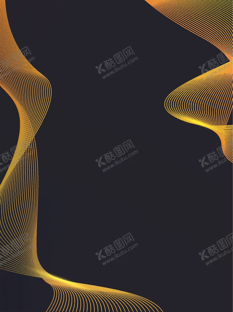 编号：20682607020505001909【酷图网】源文件下载-黑金线条背景