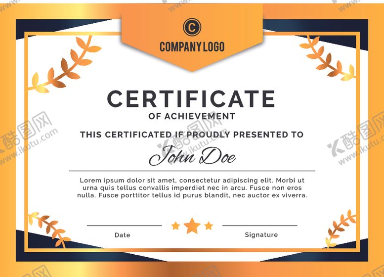 编号：16241809221602494004【酷图网】源文件下载-证书模板