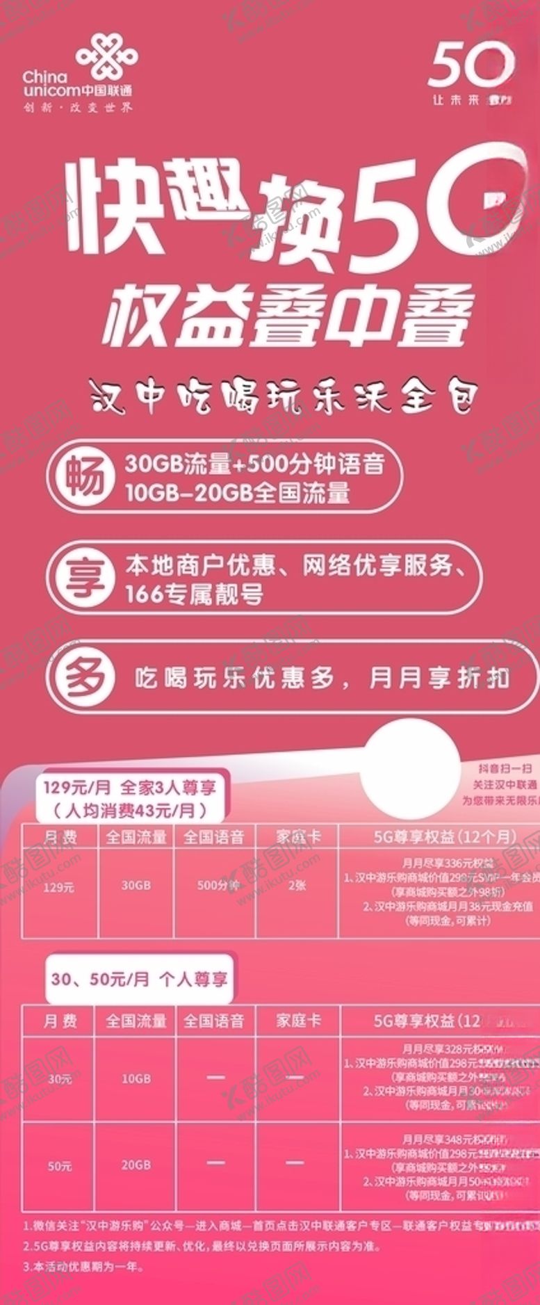 编号：38231105180436072191【酷图网】源文件下载-联通展架画面