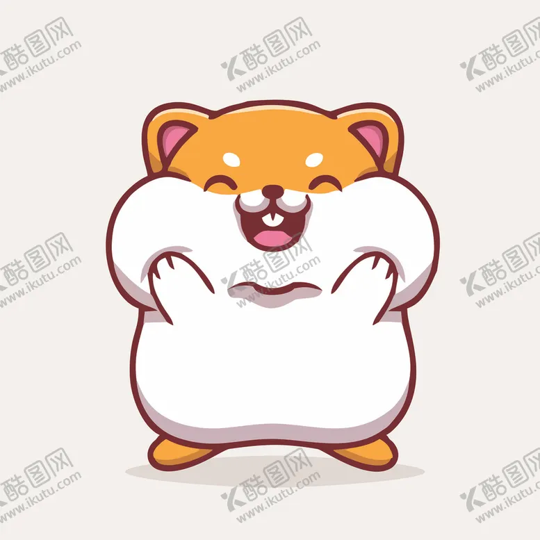 编号：71926202021432454083【酷图网】源文件下载-可爱仓鼠矢量卡通插画