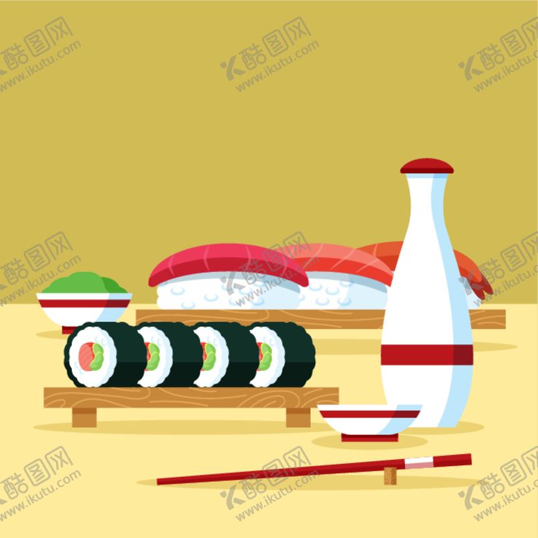 编号：87779812070108285618【酷图网】源文件下载-手绘寿司