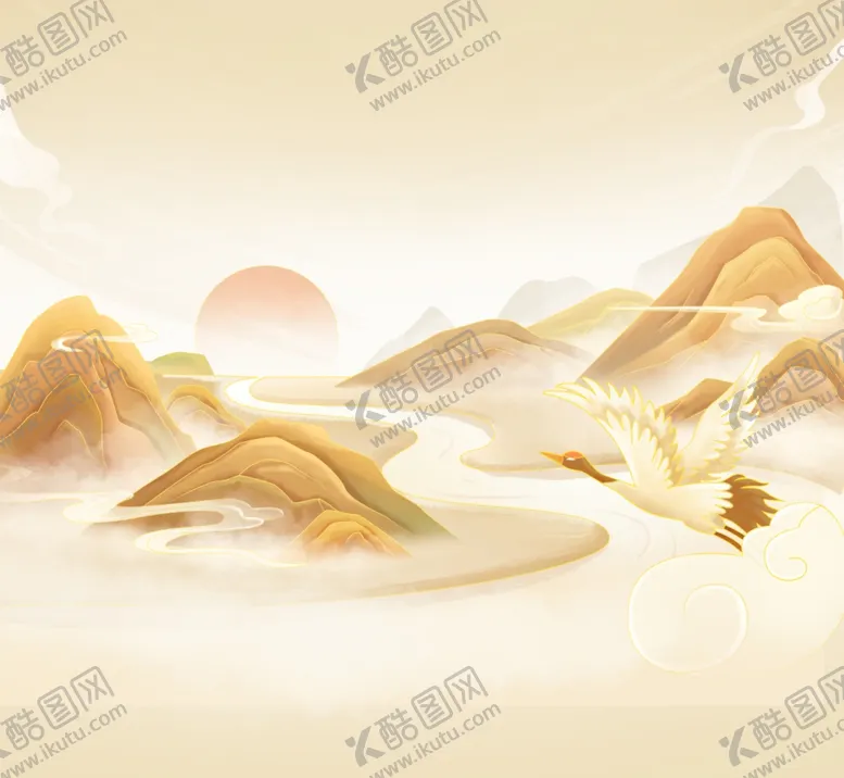 编号：29377602211056071160【酷图网】源文件下载-山水中式装饰元素